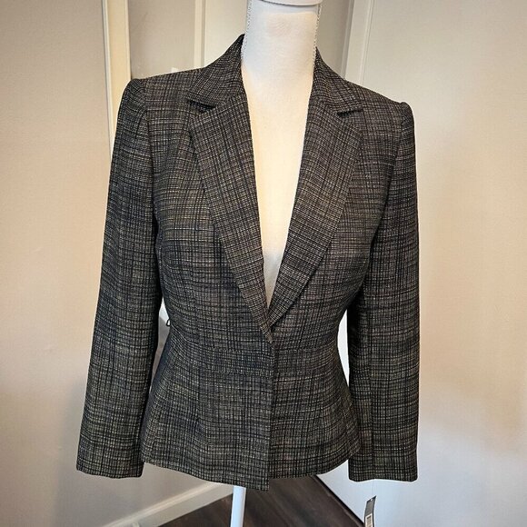NWT Tahari ASL Black/Canary/White Bianca Blazer Jacket, Size 6 - Picture 1 of 16